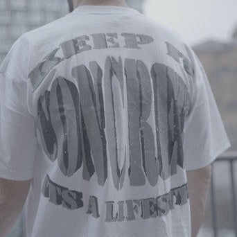 KEEP IT CONCRETE WHITE T SHIRT