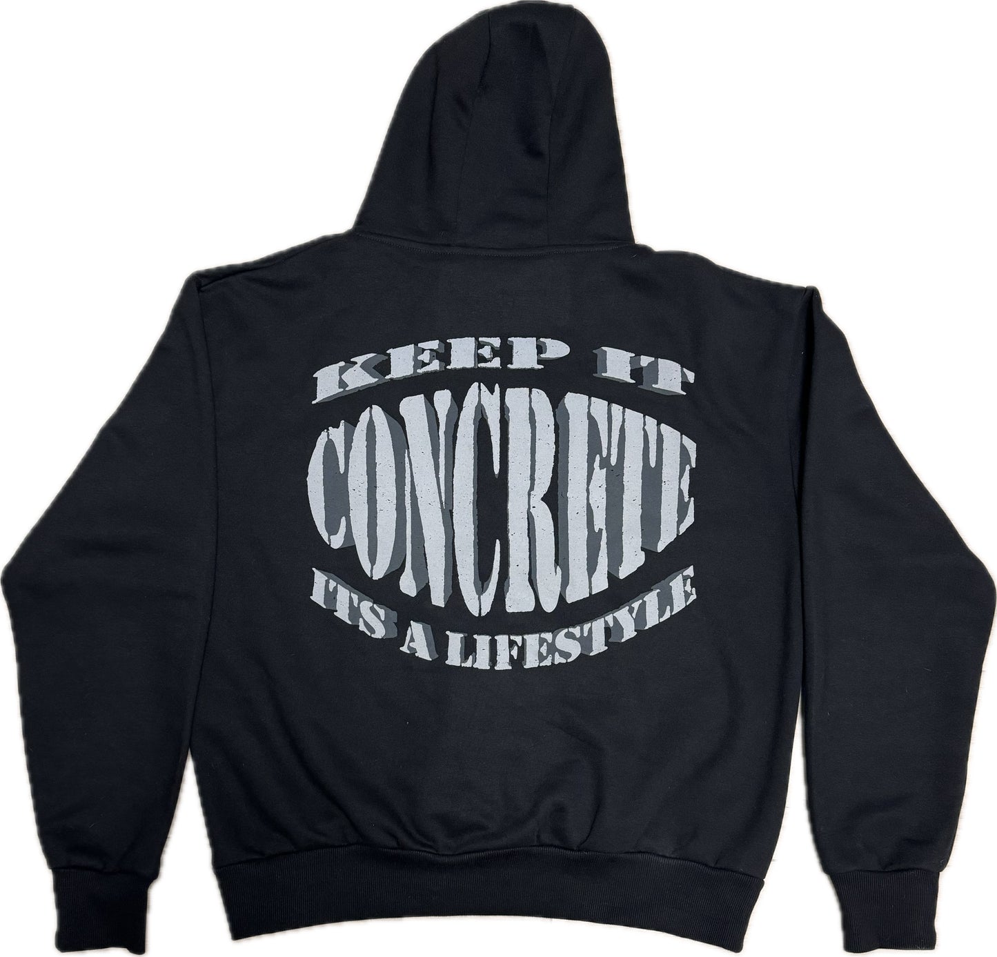 KEEP IT CONCRETE BLACK HOODY