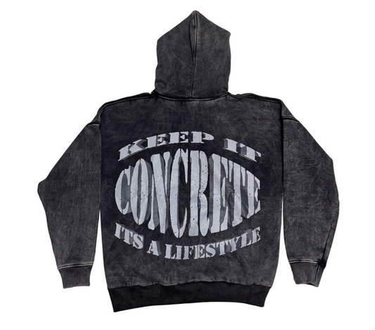 KEEP IT CONCRETE ACID GREY HOODY