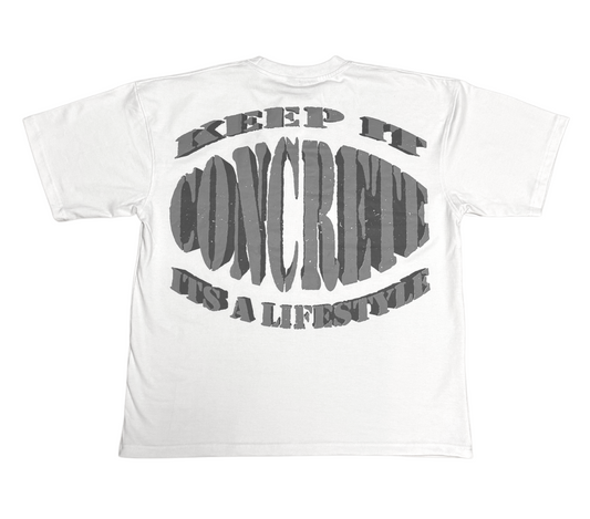 KEEP IT CONCRETE WHITE T SHIRT