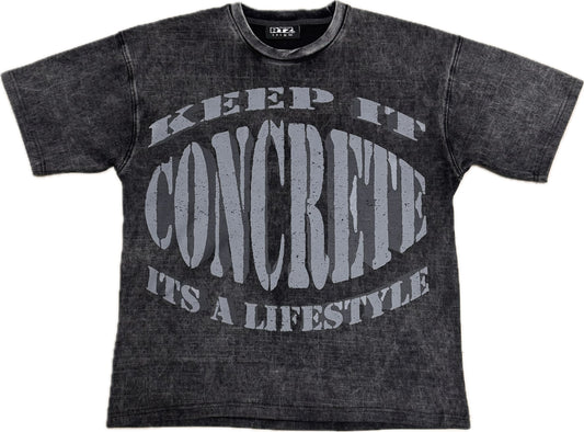 KEEP IT CONCRETE ACID GREY T SHIRT